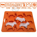 WALFOS Creative Silicone Dachshund Puppy Shaped Ice Cube Chocolate Cookie Mold DIY Home Ice Tray Kitchen Tools - Walfos® Kitchenware