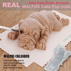 WALFOS Cute Dog Silicone Mold Mousse Cake 3D Shar Pei Mould Ice Cream Jello Pudding Blast Chilling Tool Fondant Decoration - Walfos® Kitchenware