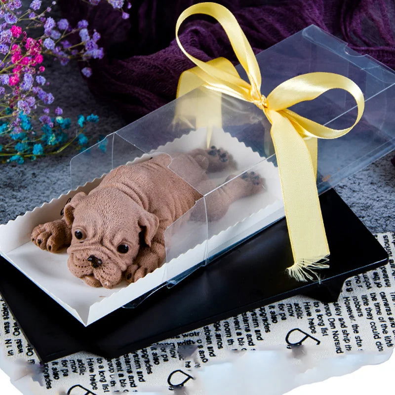 WALFOS Cute Dog Silicone Mold Mousse Cake 3D Shar Pei Mould Ice Cream Jello Pudding Blast Chilling Tool Fondant Decoration - Walfos® Kitchenware