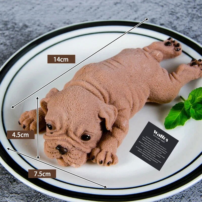 WALFOS Cute Dog Silicone Mold Mousse Cake 3D Shar Pei Mould Ice Cream Jello Pudding Blast Chilling Tool Fondant Decoration - Walfos® Kitchenware