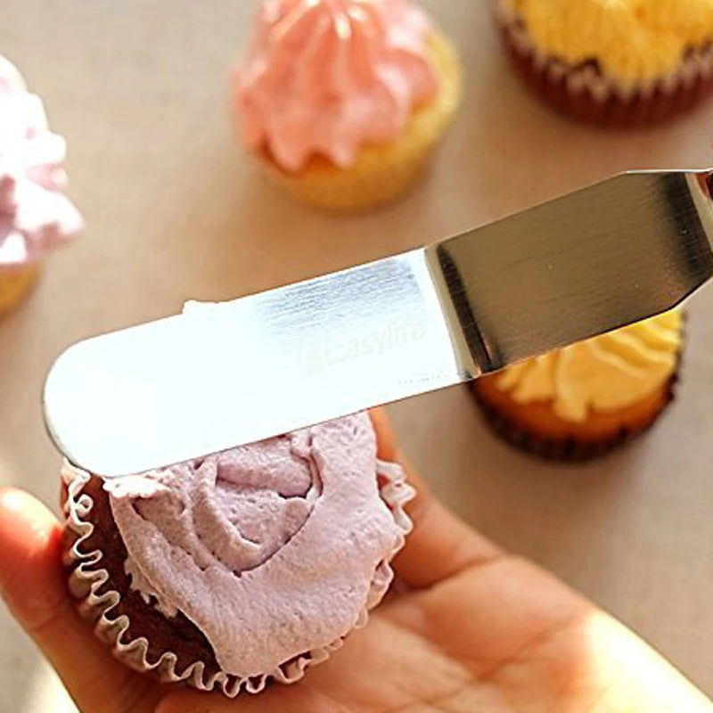 WALFOS DIY Cake Cream Spread Decorating Scraper Pastry Angled Blade Spatula Wedding Valentine Baking Cooking  3Pcs/Set - Walfos® Kitchenware