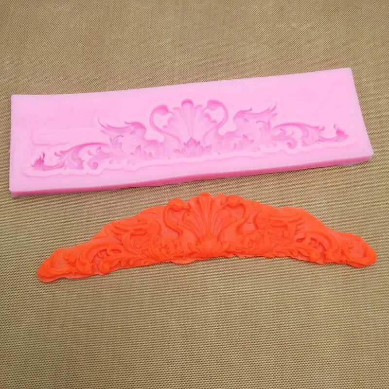 WALFOS DIY Sugar Craft Cake Vintage Relief Border Silicone Mold Fondant Mold Cake Decorating Tools Gum Paste Mold - Walfos® Kitchenware