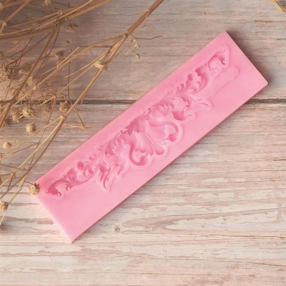 WALFOS DIY Sugar Craft Cake Vintage Relief Border Silicone Mold Fondant Mold Cake Decorating Tools Gum Paste Mold - Walfos® Kitchenware