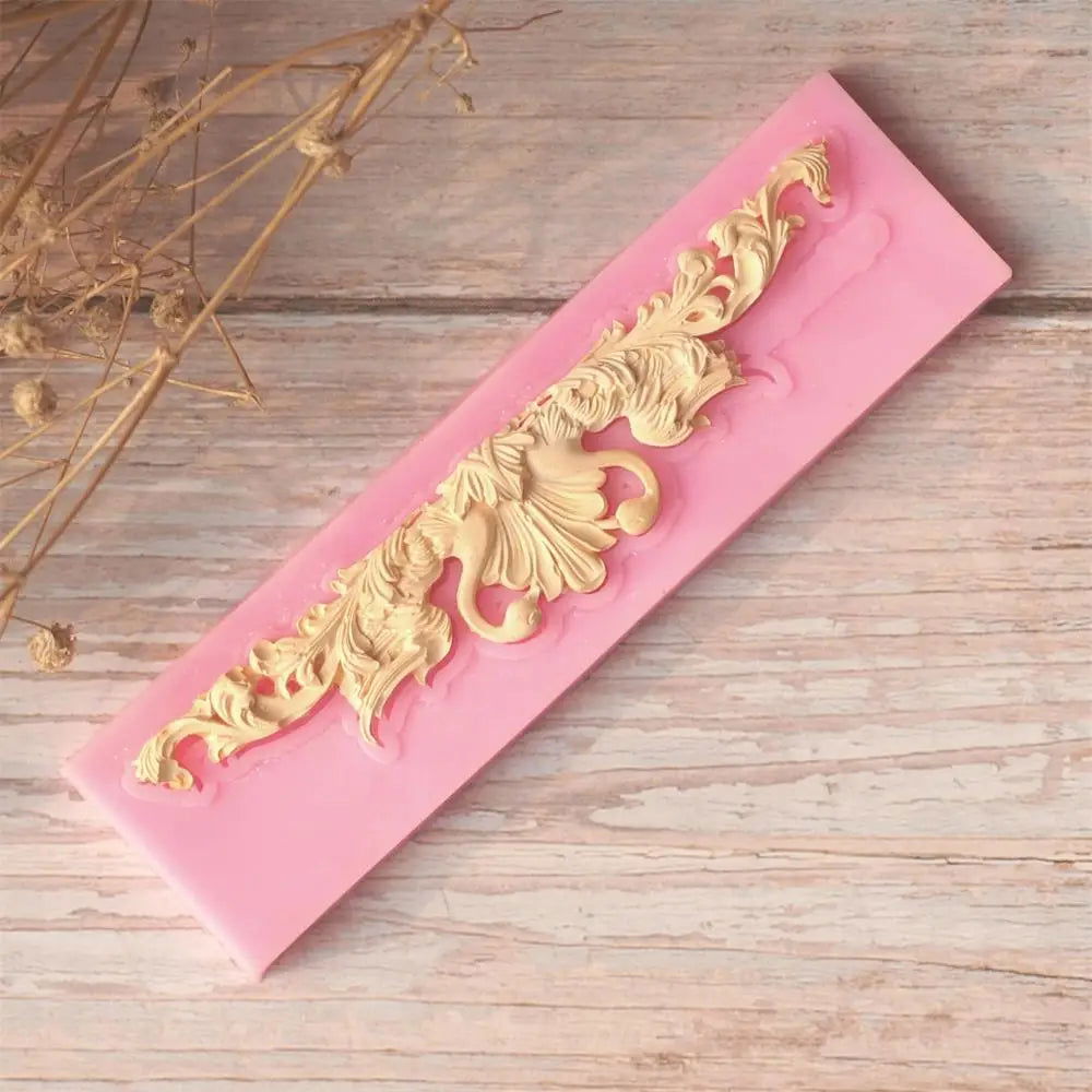 WALFOS DIY Sugar Craft Cake Vintage Relief Border Silicone Mold Fondant Mold Cake Decorating Tools Gum Paste Mold - Walfos® Kitchenware