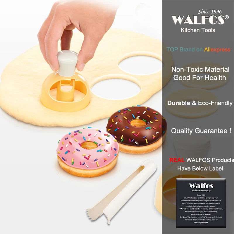 WALFOS Donut Mold Creative DIY Donut Maker Molds Cake Bread Cutter Decorating Tools Desserts Baking Supplies Kitchen Tools - Walfos® Kitchenware