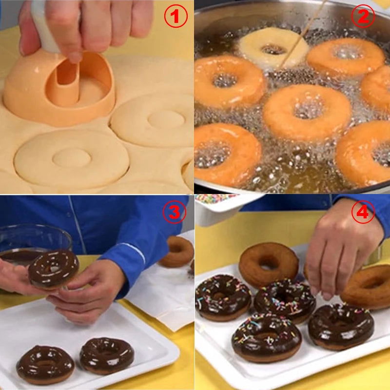 WALFOS Donut Mold Creative DIY Donut Maker Molds Cake Bread Cutter Decorating Tools Desserts Baking Supplies Kitchen Tools - Walfos® Kitchenware