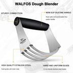 WALFOS Dough Blender Multi-Purpose Pastry Cutter Heavy Duty Stainless Steel and Non-Slip Handle Dough Cutter Perfect For Pastry - Walfos® Kitchenware