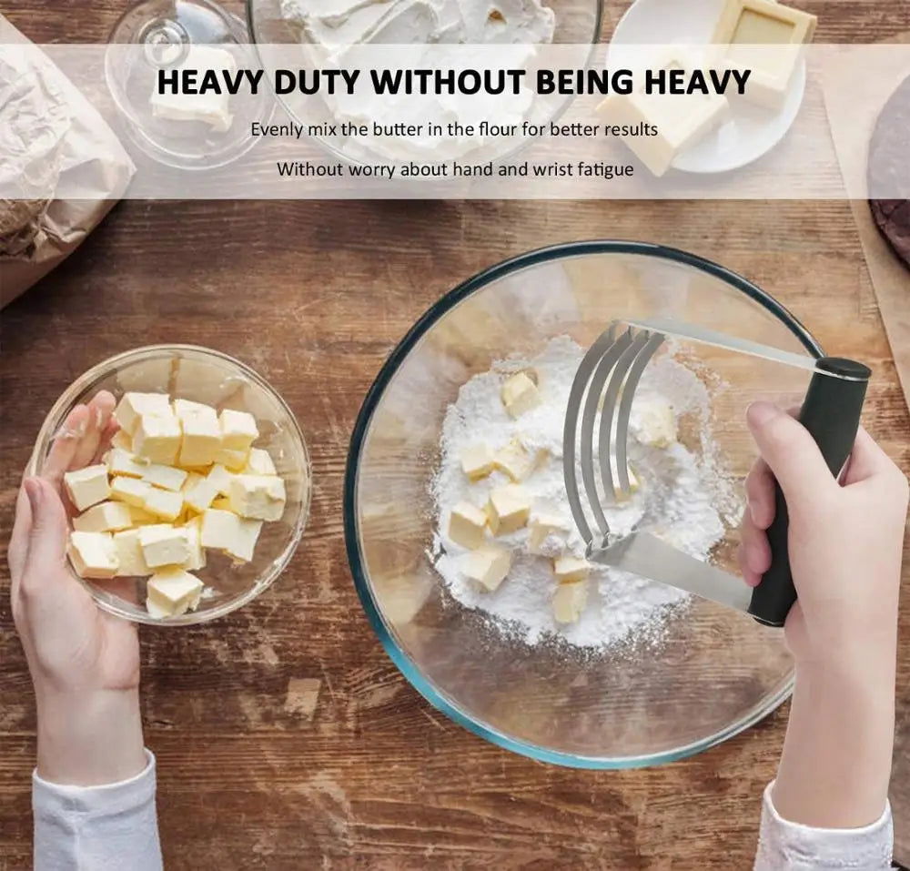 WALFOS Dough Blender Multi-Purpose Pastry Cutter Heavy Duty Stainless Steel and Non-Slip Handle Dough Cutter Perfect For Pastry - Walfos® Kitchenware