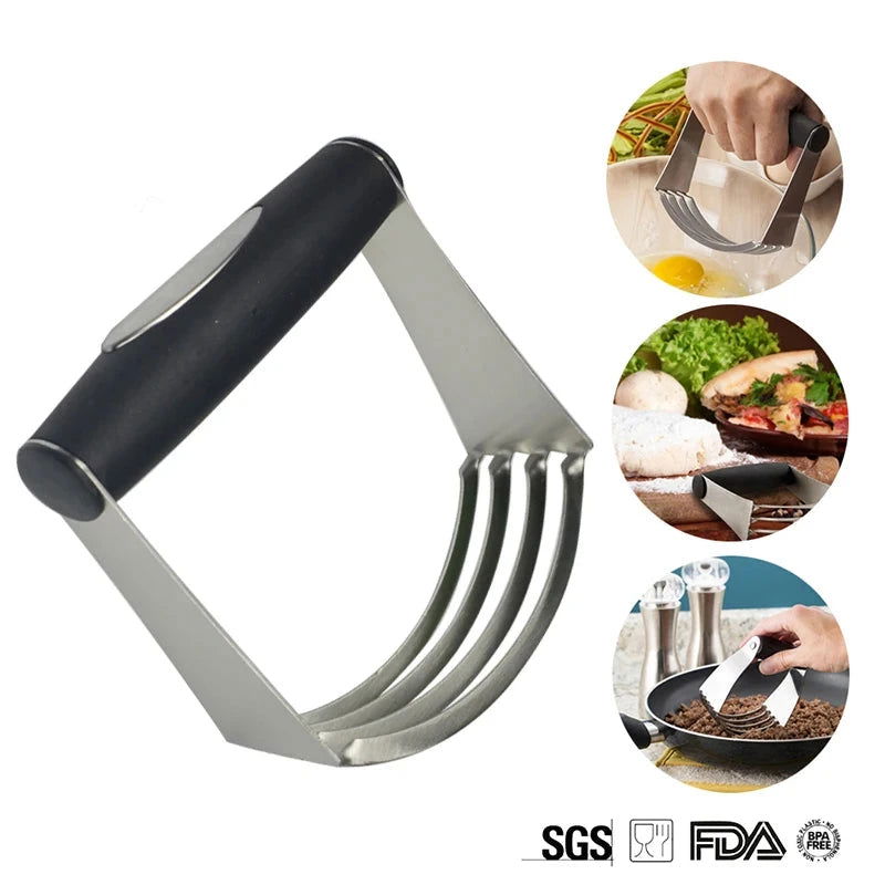 WALFOS Dough Blender Multi-Purpose Pastry Cutter Heavy Duty Stainless Steel and Non-Slip Handle Dough Cutter Perfect For Pastry - Walfos® Kitchenware