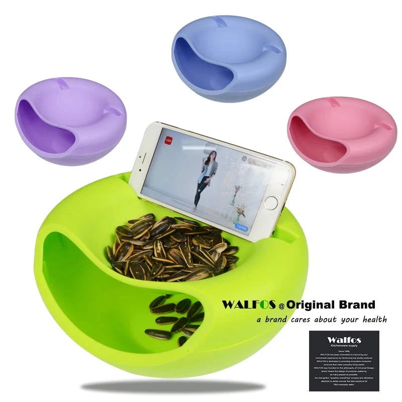 WALFOS Dried Fruit Plate Storage Box Snacks Nut Fruit Dish Tray Organizer Melon Seeds Candy Storage Bowl Box Food Container - Walfos® Kitchenware