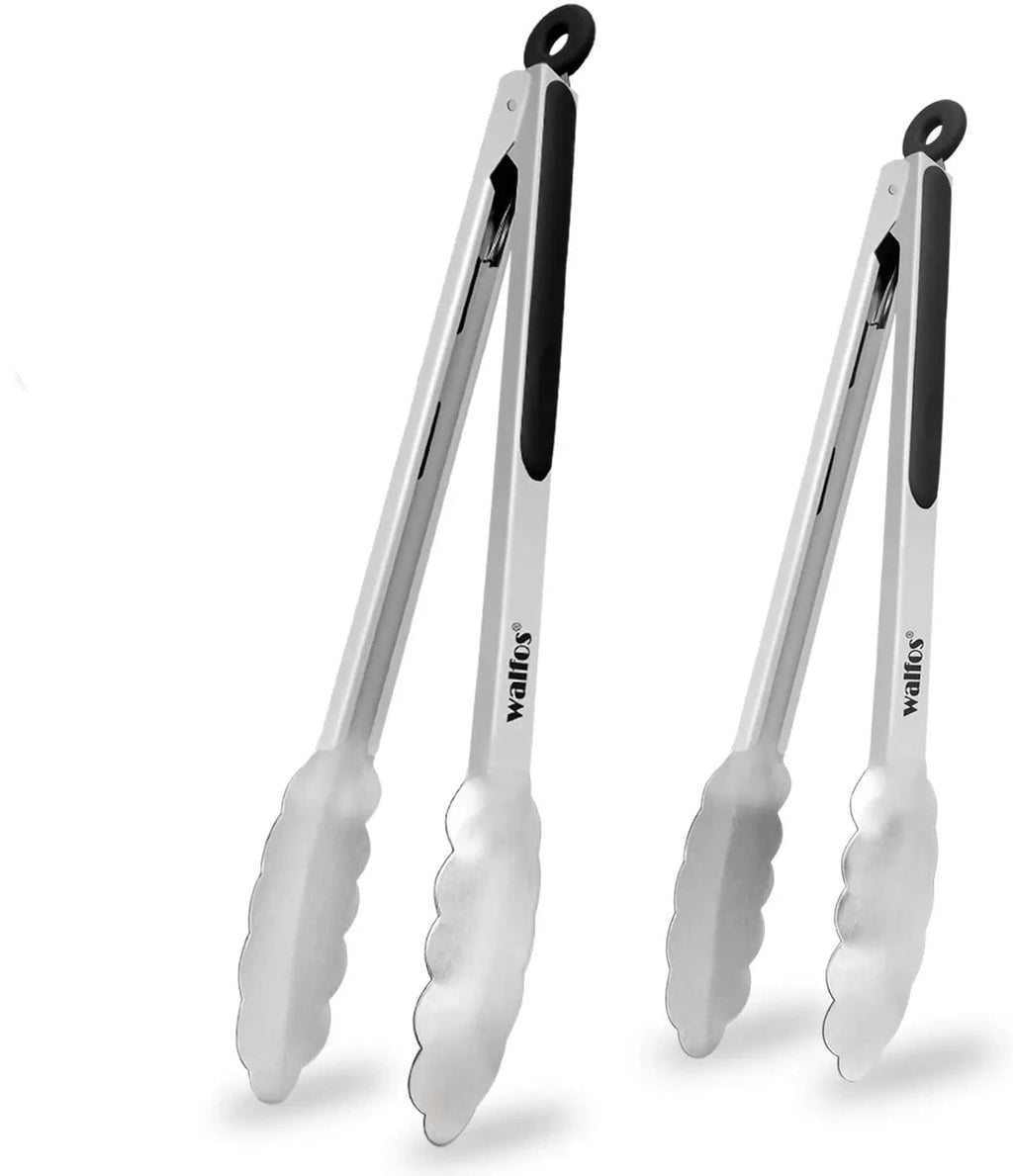 WALFOS Extra Long Stainless Steel BBQ Grilling Tong Salad Bread Serving Tong Non-Stick Kitchen Barbecue Grilling Cooking Tong - Walfos® Kitchenware