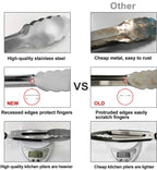 WALFOS Extra Long Stainless Steel BBQ Grilling Tong Salad Bread Serving Tong Non-Stick Kitchen Barbecue Grilling Cooking Tong - Walfos® Kitchenware