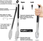 WALFOS Extra Long Stainless Steel BBQ Grilling Tong Salad Bread Serving Tong Non-Stick Kitchen Barbecue Grilling Cooking Tong - Walfos® Kitchenware