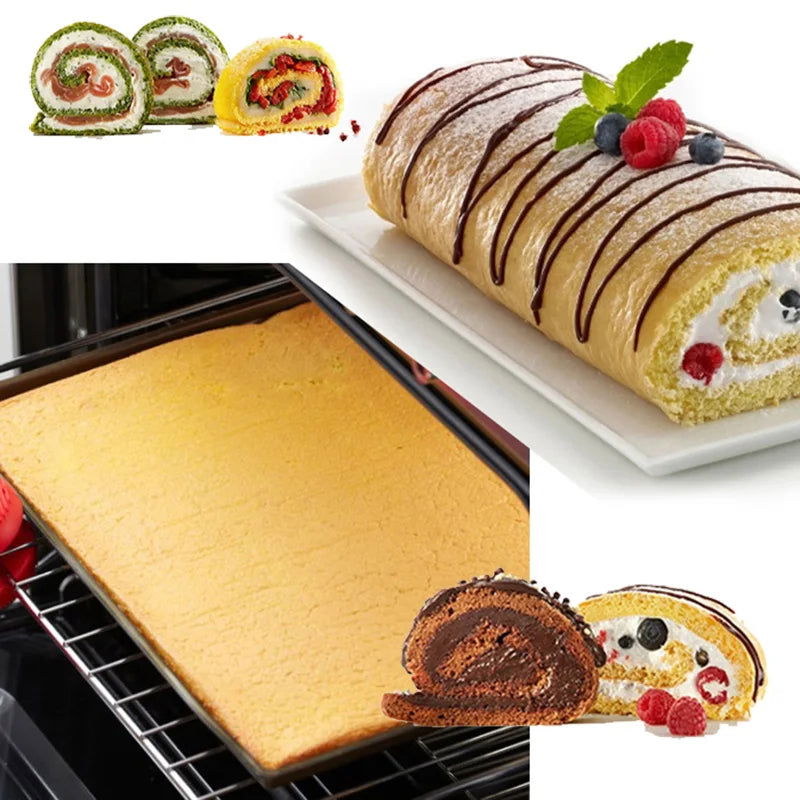 WALFOS FOOD GRADE Silicone Baking Mat DIY Multifunction Cake Pad  Non-Stick  Oven Liner Swiss Roll Pad Bakeware Baking Tools - Walfos® Kitchenware