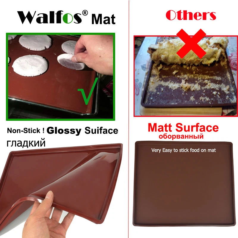 WALFOS FOOD GRADE Silicone Baking Mat DIY Multifunction Cake Pad  Non-Stick  Oven Liner Swiss Roll Pad Bakeware Baking Tools - Walfos® Kitchenware