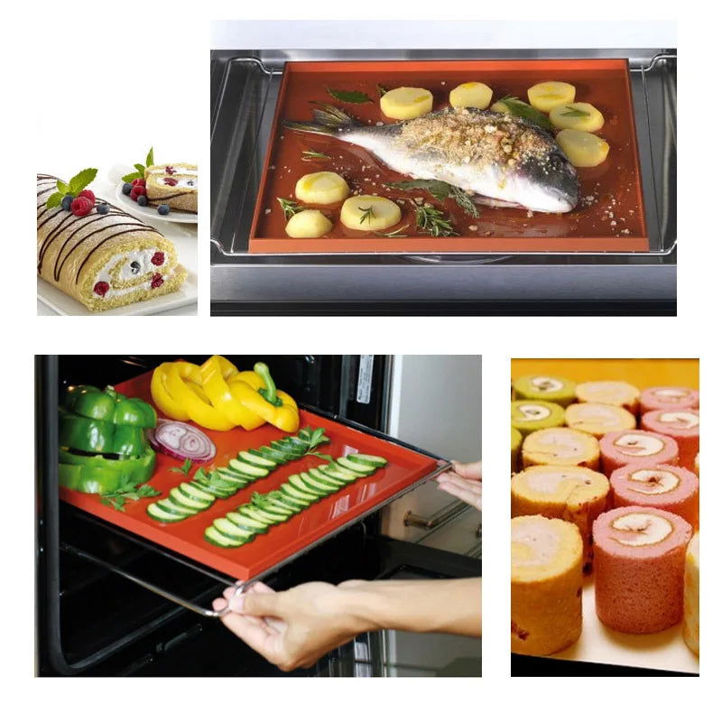 WALFOS FOOD GRADE Silicone Baking Mat DIY Multifunction Cake Pad  Non-Stick  Oven Liner Swiss Roll Pad Bakeware Baking Tools - Walfos® Kitchenware