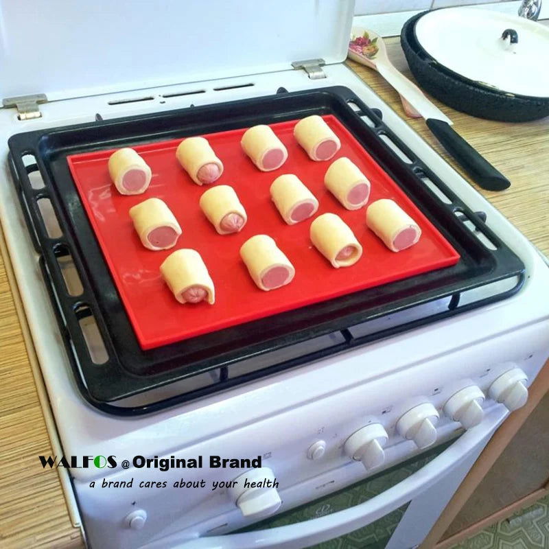 WALFOS FOOD GRADE Silicone Baking Mat DIY Multifunction Cake Pad  Non-Stick  Oven Liner Swiss Roll Pad Bakeware Baking Tools - Walfos® Kitchenware