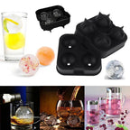 WALFOS  FOOD GRADE Silicone Ice Cube Tray Ice Ball Maker Party Bar Tool Round Silicone Ice Ball Mold for Whiskey Cocktail - Walfos® Kitchenware