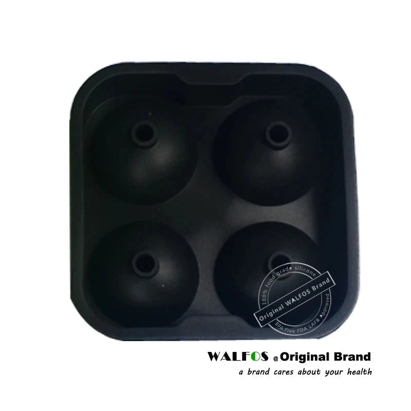 WALFOS  FOOD GRADE Silicone Ice Cube Tray Ice Ball Maker Party Bar Tool Round Silicone Ice Ball Mold for Whiskey Cocktail - Walfos® Kitchenware