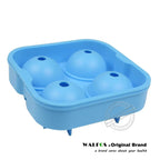 WALFOS  FOOD GRADE Silicone Ice Cube Tray Ice Ball Maker Party Bar Tool Round Silicone Ice Ball Mold for Whiskey Cocktail - Walfos® Kitchenware