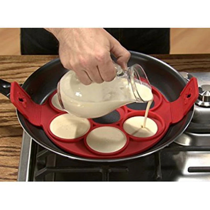 WALFOS FOOD GRADE Silicone Nonstick Egg Ring Cookie Meat Pie Maker Dessert Pancake Mold Maker Baking Tools Cake Pan Mold - Walfos® Kitchenware