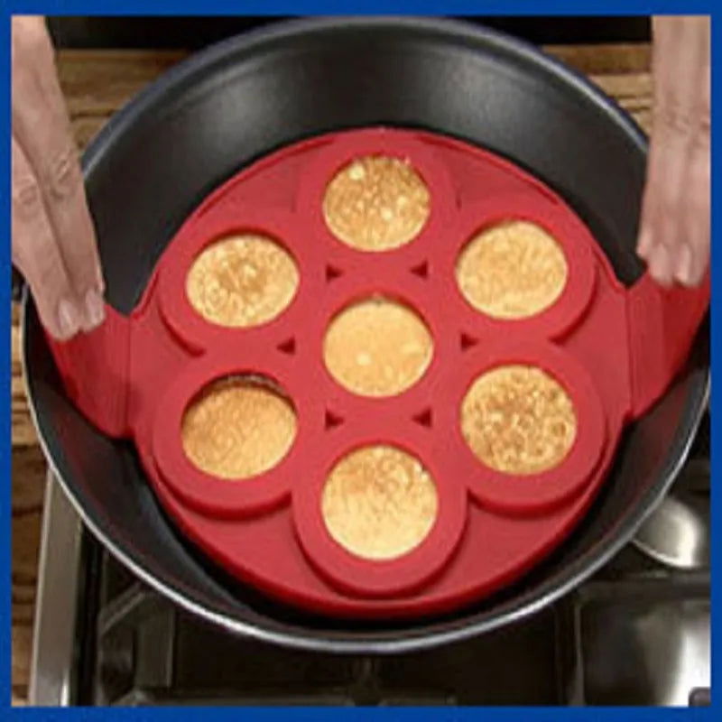 WALFOS FOOD GRADE Silicone Nonstick Egg Ring Cookie Meat Pie Maker Dessert Pancake Mold Maker Baking Tools Cake Pan Mold - Walfos® Kitchenware