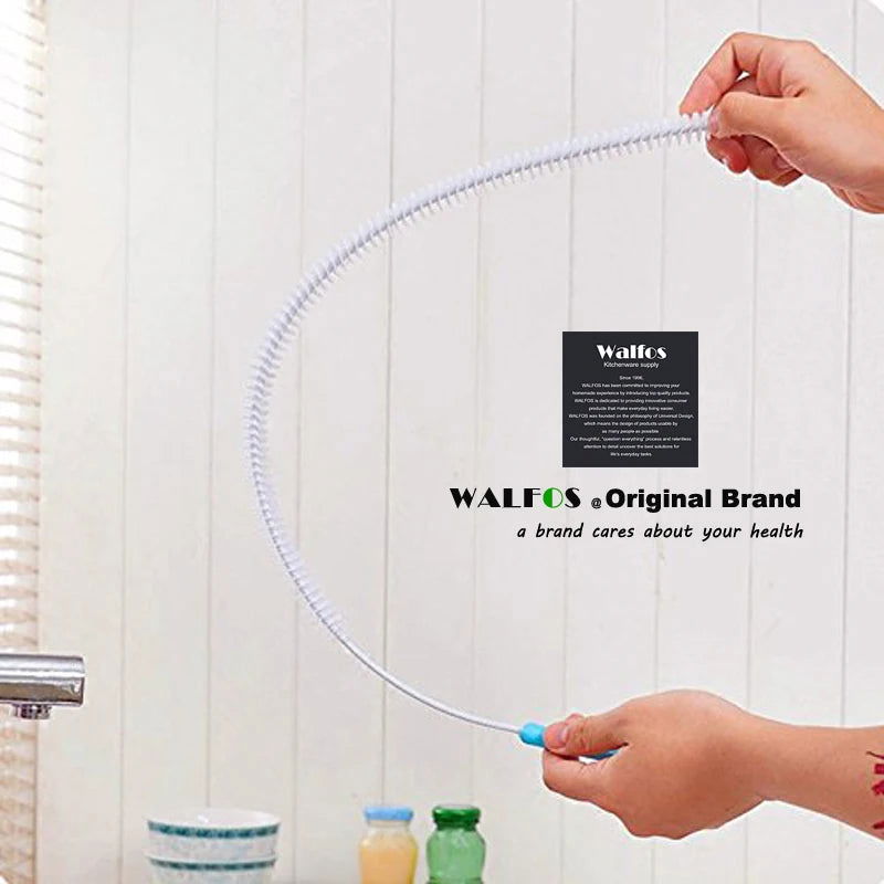 WALFOS Flexible 70cm Kitchen Sewer Cleaning Brush Bendable Bathroom Sink Tub Toilet Dredge Pipeline Cleaning Tools Brush Cleaner - Walfos® Kitchenware