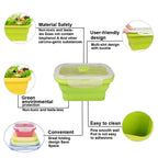 WALFOS Folding Silicone Lunch Box Food Storage Container Kitchen Microwave Tableware Portable Household Outdoor Food box - Walfos® Kitchenware
