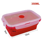 WALFOS Folding Silicone Lunch Box Food Storage Container Kitchen Microwave Tableware Portable Household Outdoor Food box - Walfos® Kitchenware