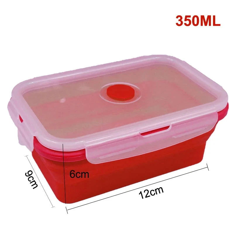 WALFOS Folding Silicone Lunch Box Food Storage Container Kitchen Microwave Tableware Portable Household Outdoor Food box - Walfos® Kitchenware