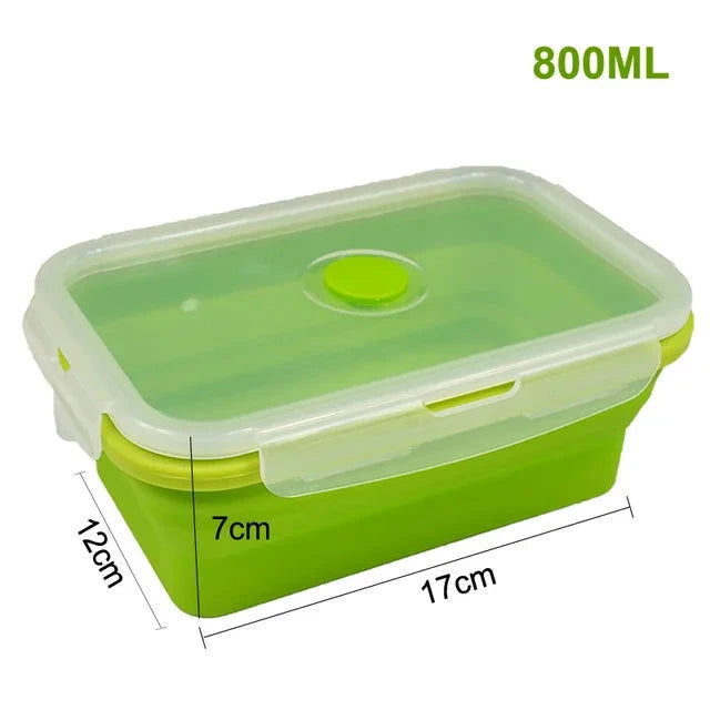 WALFOS Folding Silicone Lunch Box Food Storage Container Kitchen Microwave Tableware Portable Household Outdoor Food box - Walfos® Kitchenware