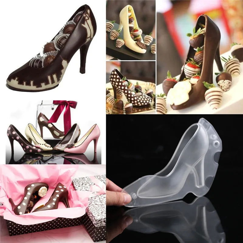 WALFOS Fondant High Heel Shoe Chocolate Mold Baking DIY 3D Stereo Lady's Shoes Candy Mould Sugar Paste Mold For Cake Decoration - Walfos® Kitchenware
