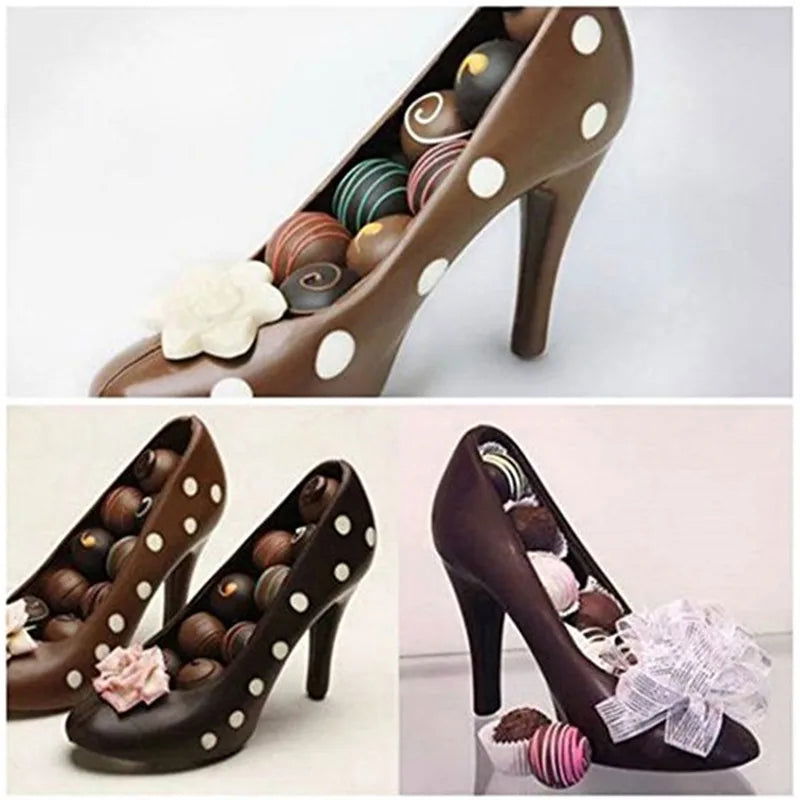 WALFOS Fondant High Heel Shoe Chocolate Mold Baking DIY 3D Stereo Lady's Shoes Candy Mould Sugar Paste Mold For Cake Decoration - Walfos® Kitchenware