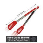 WALFOS Food Grade 100% Silicone Food Tongs Kitchen Tongs Utensil Cooking Tong Clip Clamp Accessories Salad Serving BBQ Tools - Walfos® Kitchenware