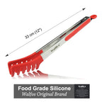 WALFOS Food Grade 100% Silicone Food Tongs Kitchen Tongs Utensil Cooking Tong Clip Clamp Accessories Salad Serving BBQ Tools - Walfos® Kitchenware