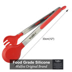 WALFOS Food Grade 100% Silicone Food Tongs Kitchen Tongs Utensil Cooking Tong Clip Clamp Accessories Salad Serving BBQ Tools - Walfos® Kitchenware