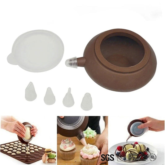 WALFOS Food Grade 1 Set Silicone Macaron Decorative Tool  Muffin/Cake DIY Mold Dessert Decorate Tips Squeezing Nozzle Tool - Walfos® Kitchenware
