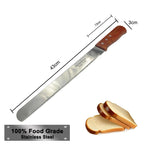WALFOS Food Grade 30cm Cake Knife Stainless Steel Knife with Wooden Handle Bread Cutting Tools Baking & Pastry Tools - Walfos® Kitchenware