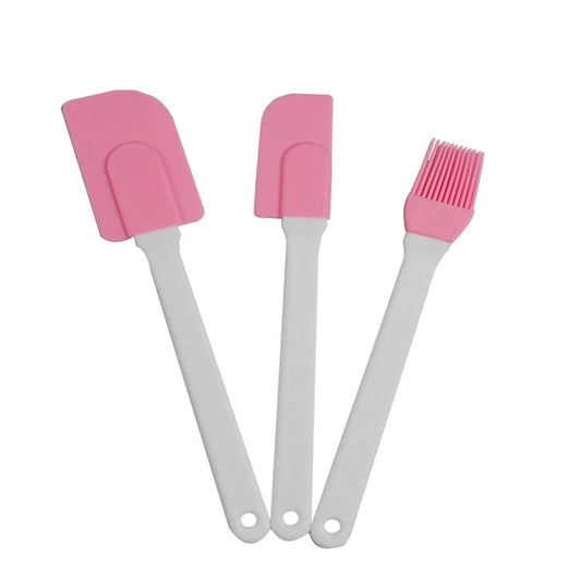 WALFOS Food Grade 3 Pcs/Set Silicone Cream Spatula Cream Brush Baking Oil Brush Mixing Shovel Butter Scraper Flour Scrapers - Walfos® Kitchenware