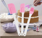WALFOS Food Grade 3 Pcs/Set Silicone Cream Spatula Cream Brush Baking Oil Brush Mixing Shovel Butter Scraper Flour Scrapers - Walfos® Kitchenware