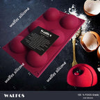 WALFOS Food Grade 6 Cavity Silicone Cake Mold Non-Stick Baking Pan Pastry Tools for Soap, Muffin, Brownie, Pudding and Jello - Walfos® Kitchenware