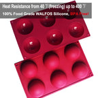WALFOS Food Grade 6 Cavity Silicone Cake Mold Non-Stick Baking Pan Pastry Tools for Soap, Muffin, Brownie, Pudding and Jello - Walfos® Kitchenware