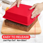 WALFOS Food Grade Brownie Pan Non-Stick Square Silicone Cake Mold Cake Pan Baking Pans Mould Bread Mold Bakeware DIY Cake Tools - Walfos® Kitchenware