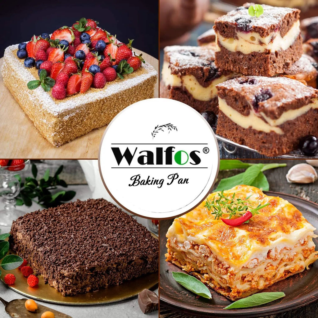 WALFOS Food Grade Brownie Pan Non-Stick Square Silicone Cake Mold Cake Pan Baking Pans Mould Bread Mold Bakeware DIY Cake Tools - Walfos® Kitchenware