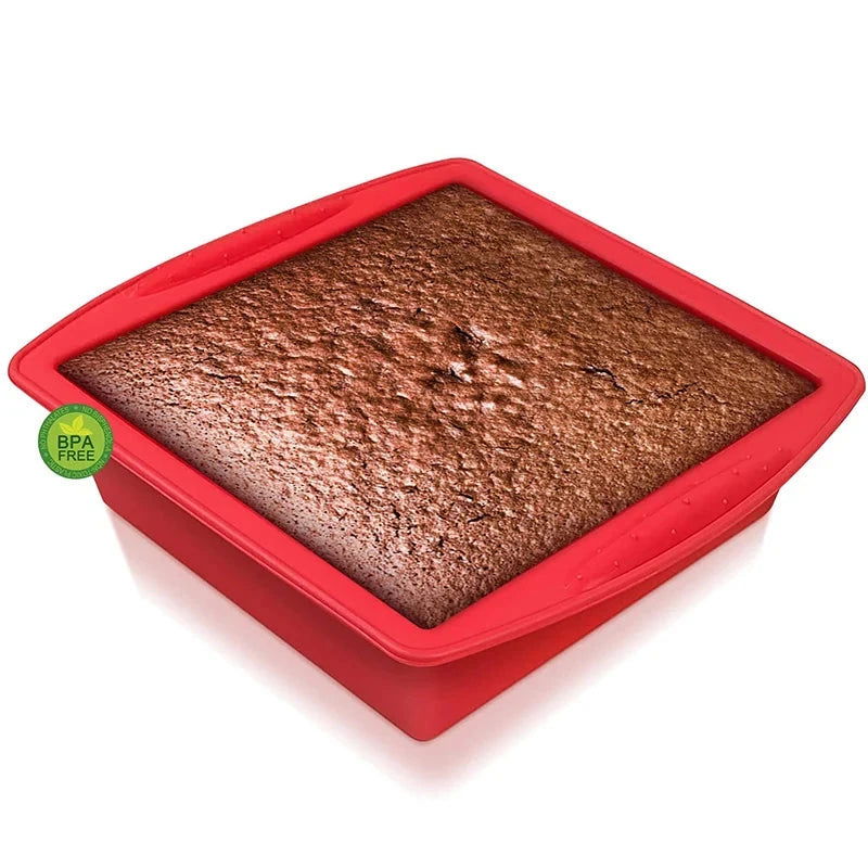 WALFOS Food Grade Brownie Pan Non-Stick Square Silicone Cake Mold Cake Pan Baking Pans Mould Bread Mold Bakeware DIY Cake Tools - Walfos® Kitchenware