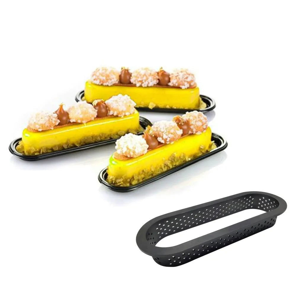 WALFOS Food Grade  Circular Tart Ring French Dessert Stainless Steel Perforation Fruit Pie Quiche Cake Mousse Mold Kitchen Bakin - Walfos® Kitchenware