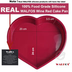 WALFOS Food Grade Love Heart Shaped Silicone Cake Mold Cake Pan Non-Stick Baking Mousse Pan Mould Dessert Decoration Tools - Walfos® Kitchenware