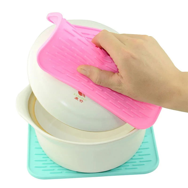 WALFOS Food Grade Multifunction Silicone Coaster Non-Slip Silicone Heat Resistant Mat Coaster Cushion Placemat Pot Holder - Walfos® Kitchenware