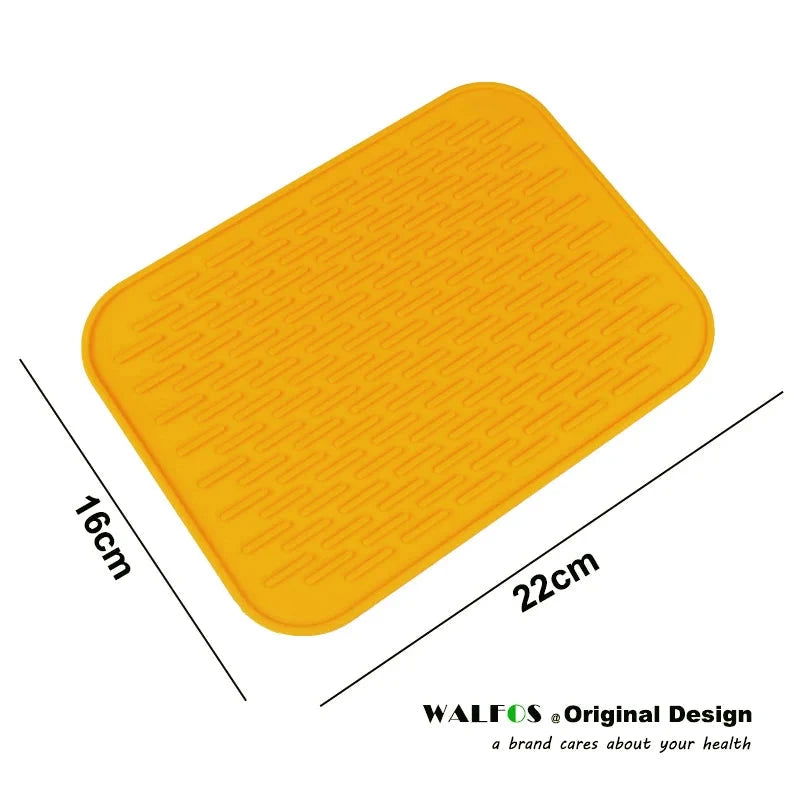 WALFOS Food Grade Multifunction Silicone Coaster Non-Slip Silicone Heat Resistant Mat Coaster Cushion Placemat Pot Holder - Walfos® Kitchenware
