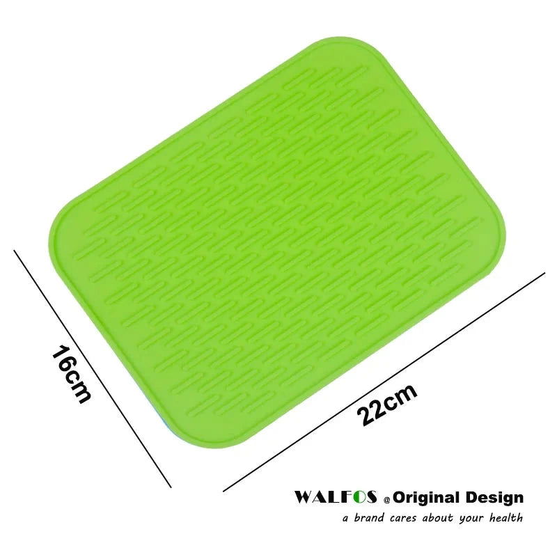 WALFOS Food Grade Multifunction Silicone Coaster Non-Slip Silicone Heat Resistant Mat Coaster Cushion Placemat Pot Holder - Walfos® Kitchenware